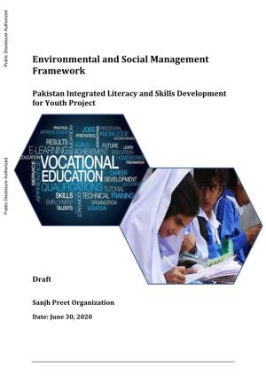Environmental and Social Management Framework Pakistan