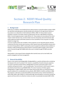 NZDFI Wood Quality Research Plan