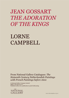 Jean Gossart the Adoration of the Kings Lorne Campbell