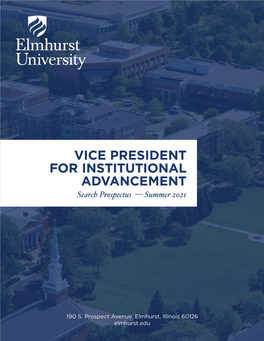 VICE PRESIDENT for INSTITUTIONAL ADVANCEMENT Search Prospectus — Summer 2021
