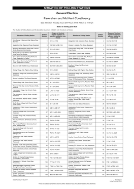 Situation of Polling Station Notice