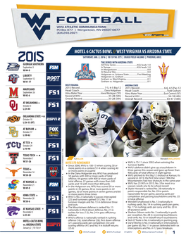 Motel 6 Cactus Bowl //West Virginia Vs Arizona State