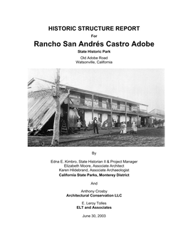 Rancho San Andrés Castro Adobe