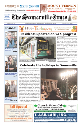 Residents Updated on GLX Progress Celebrate the Holidays in Somerville