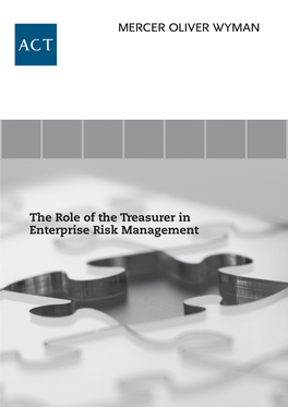 The Role of the Treasurer in Enterprise Risk Management