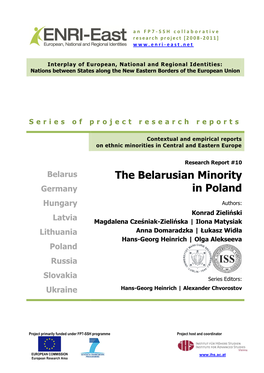The Belarusian Minority in Poland