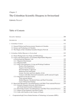 The Colombian Scientific Diaspora in Switzerland