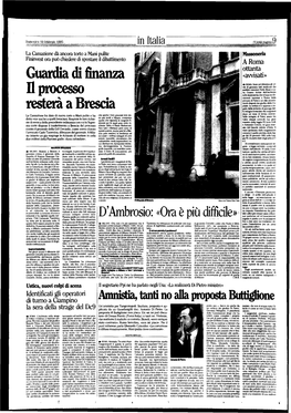 Guardia Di Finanza Il Processo Testerà a Brescia