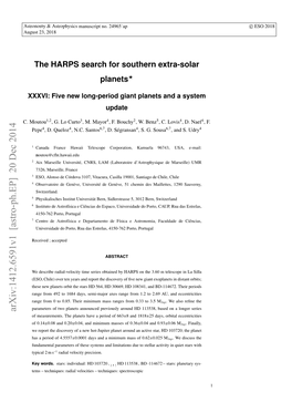The HARPS Search for Southern Extra-Solar Planets XXXVI: Five New