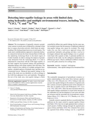 Detecting Inter-Aquifer Leakage in Areas with Limited Data Using Hydraulics and Multiple Environmental Tracers, Including 4He, 36Cl/Cl, 14Cand87sr/86Sr