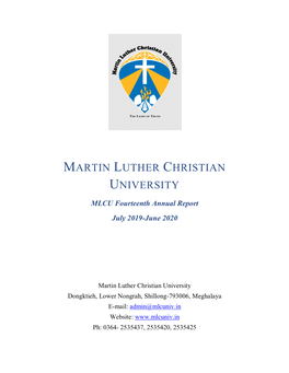 MLCU Fourteenth Annual Report July 2019-June 2020