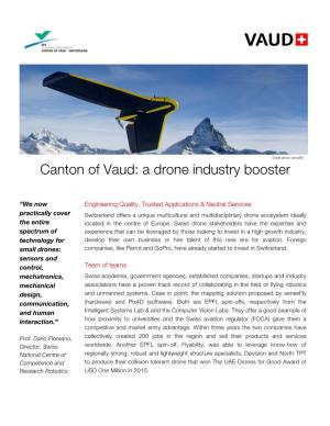 Canton of Vaud: a Drone Industry Booster