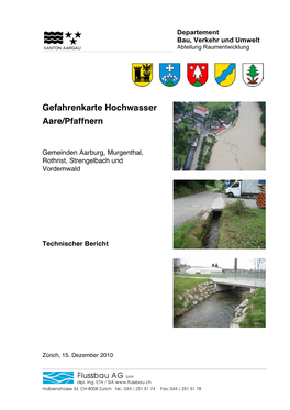 Gefahrenkarte Hochwasser Aare/Pfaffnern