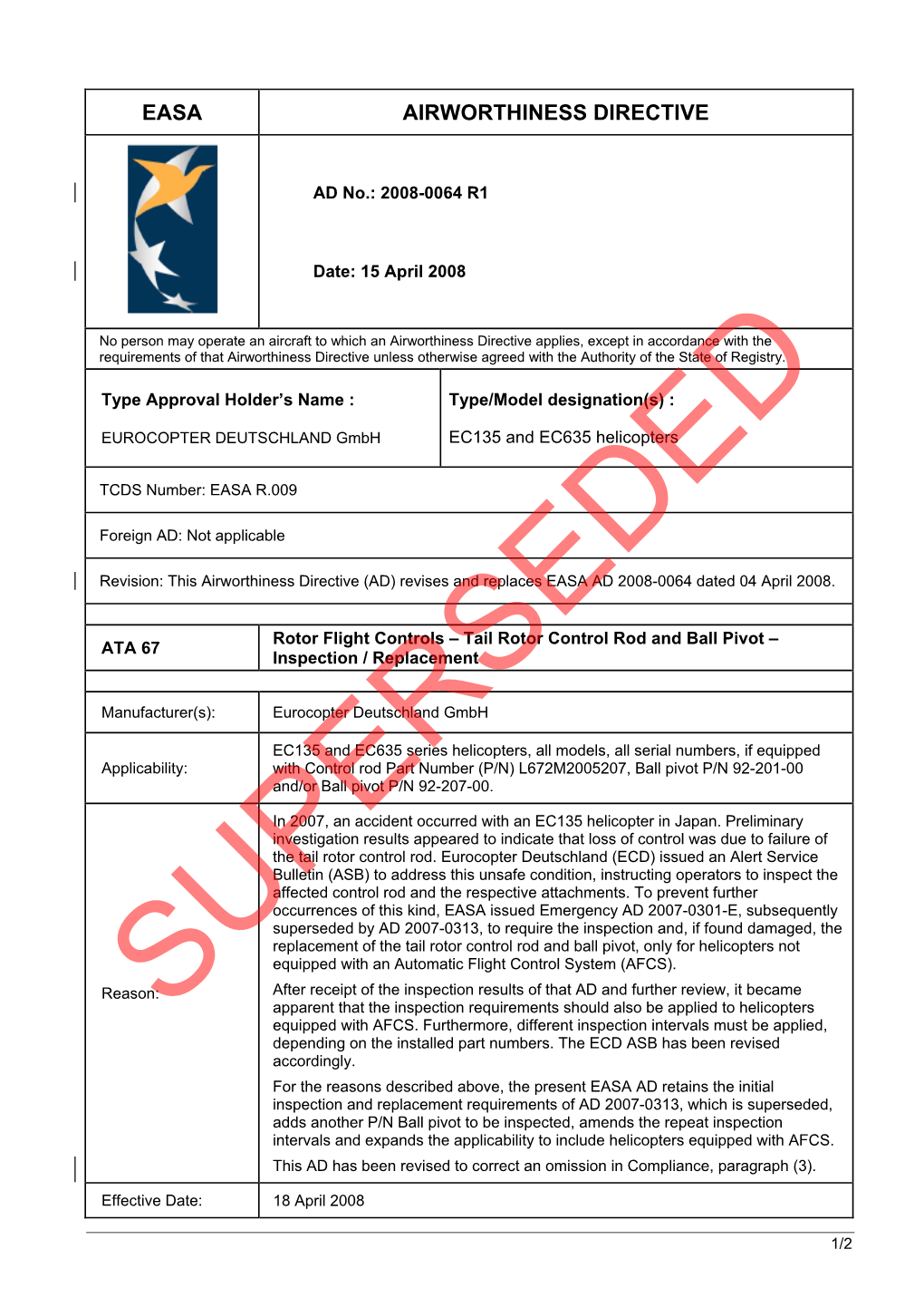 Easa Airworthiness Directive