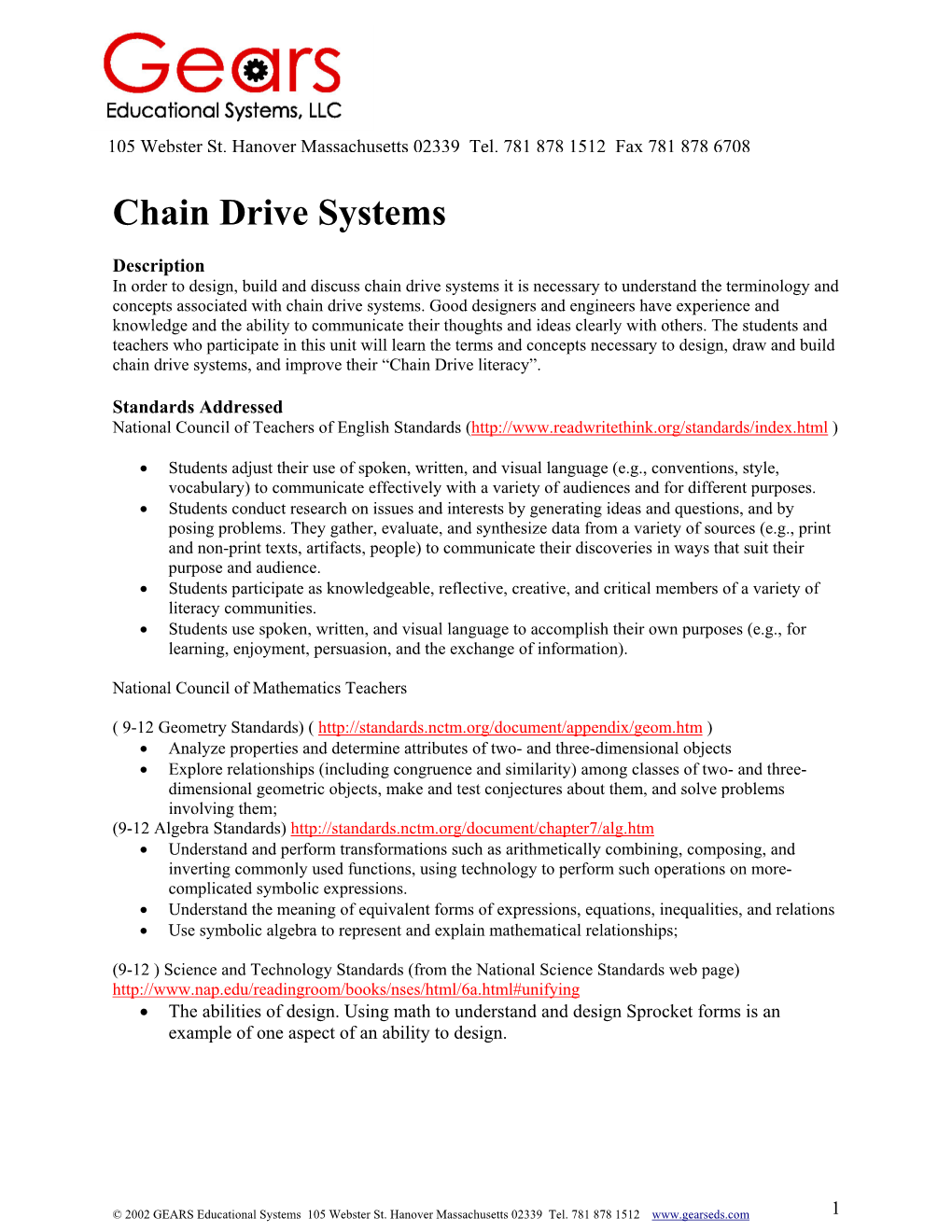 Chain Drive Systems