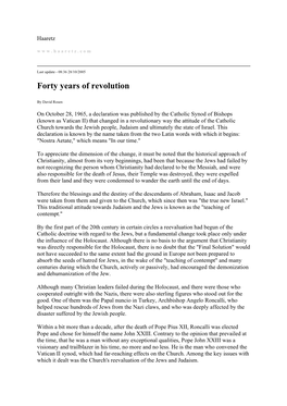 Forty Years of Revolution
