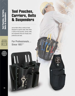 Tool Pouches, Carriers, Belts & Suspenders