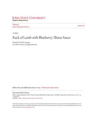 Rack of Lamb with Blueberry/Shiraz Sauce Elisabeth J