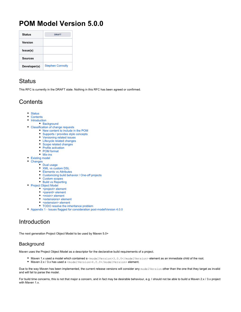 POM Model Version 5.0.0