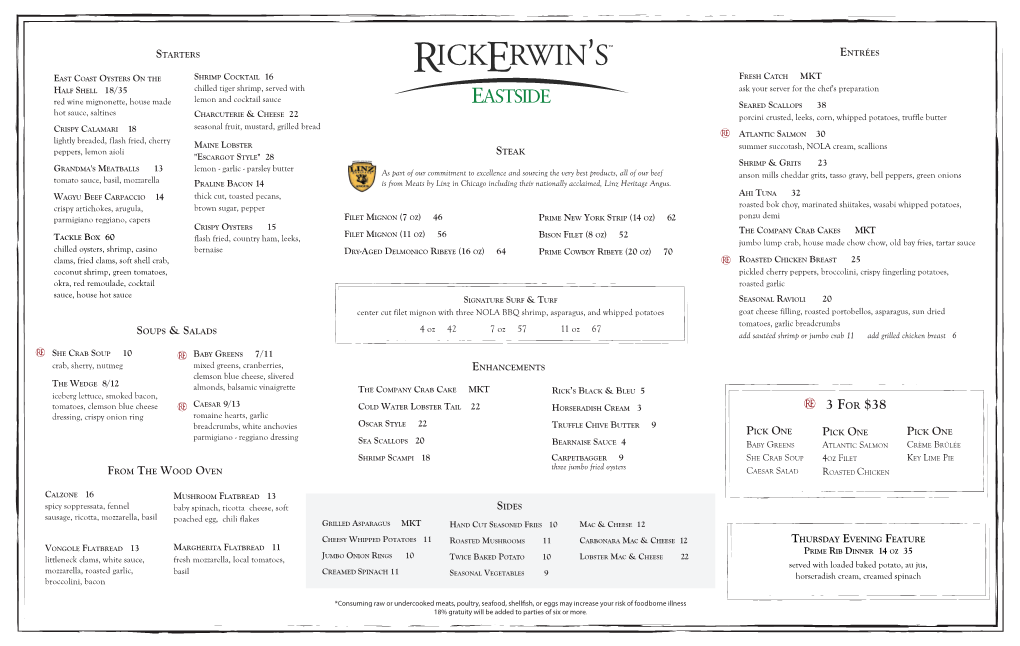 Eastside Menu 040621