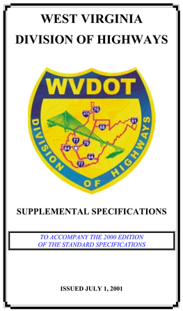 2001 Supplemental Specifications