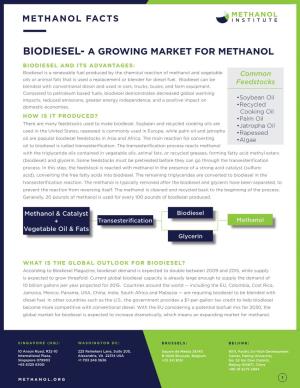 Biodiesel- a Growing Market for Methanol