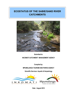 Ecostatus of the Sabie/Sand River Catchments