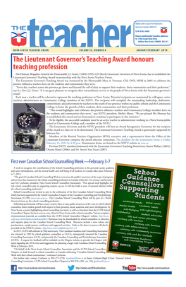 The Lieutenant Governor's Teaching Award Honours Teaching Profession