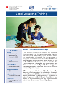 IOM Myanmar Local Vocational Training