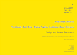 A Vision for Chiswick the Quintin Boat Club + Rugby Pavilion, Hartington