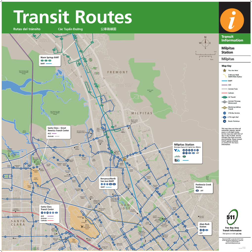 Milpitas Transit Routes
