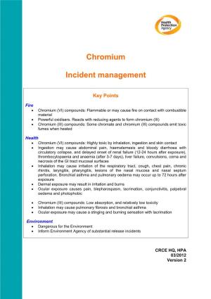 Chromium Incident Management