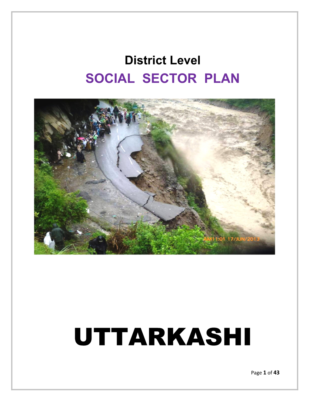 District Social Sector Plan