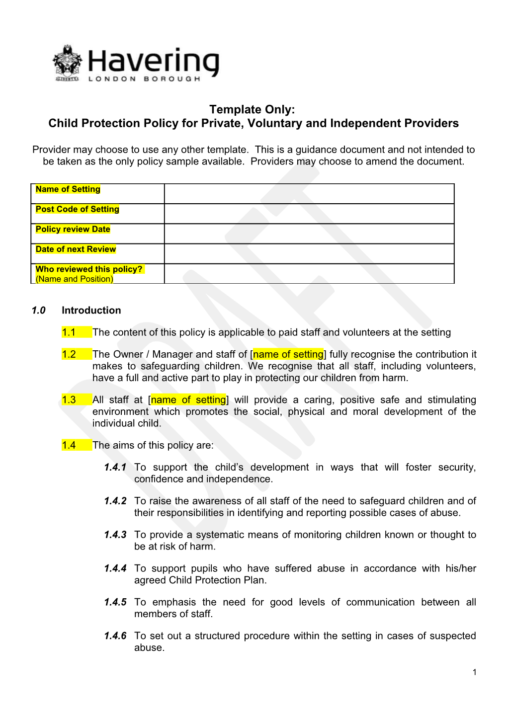 Model Child Protection Policy s1