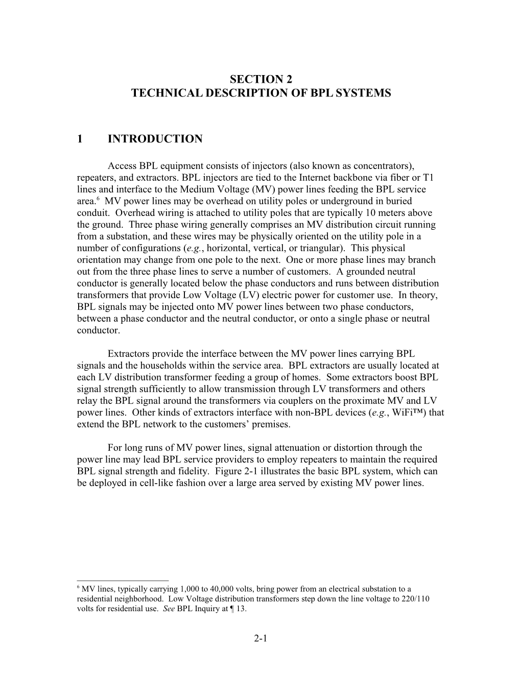 Section 2Technical Description of Bpl Systems