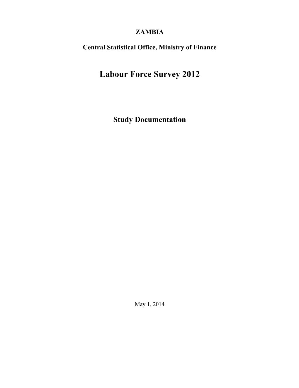 Labour Force Survey 2012