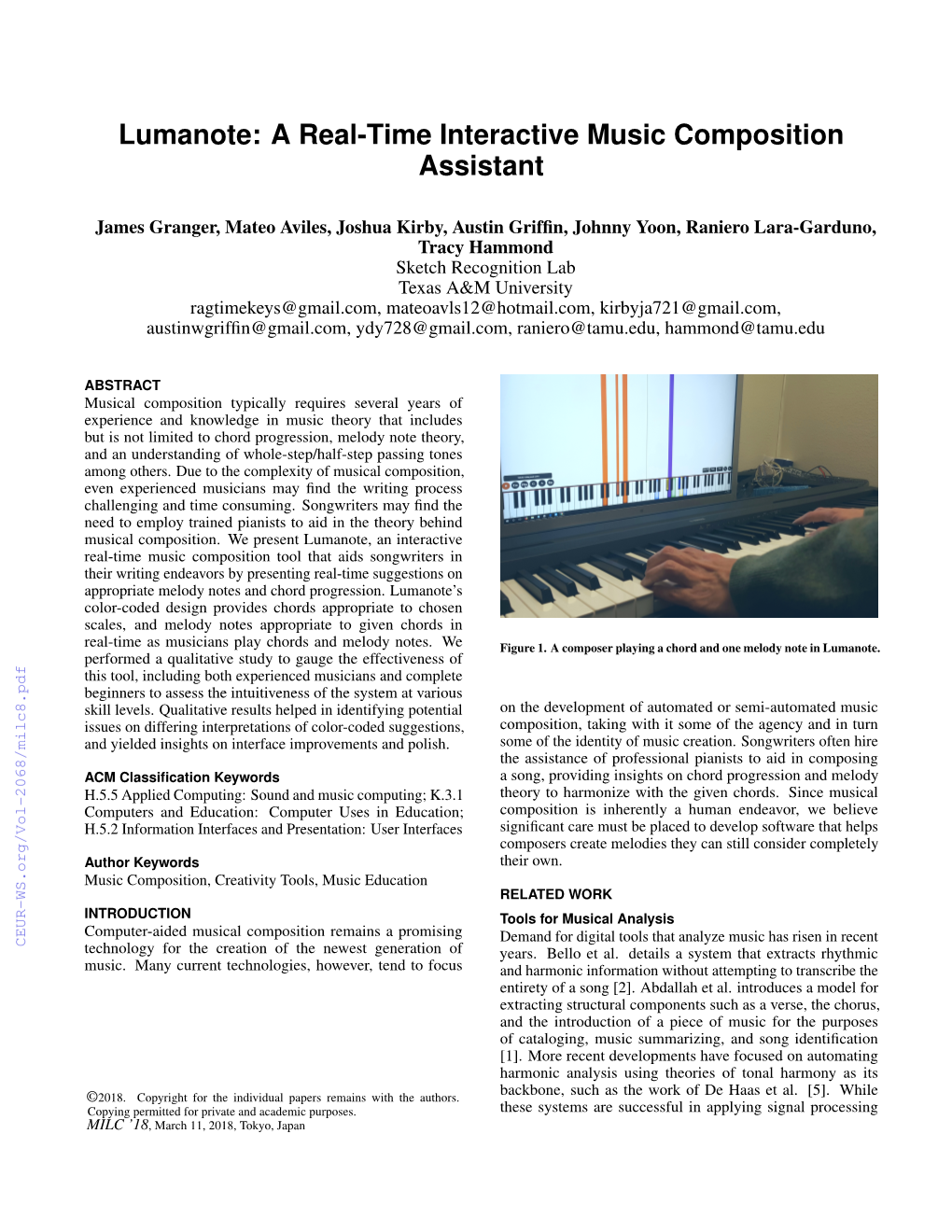 Lumanote: a Real-Time Interactive Music Composition Assistant