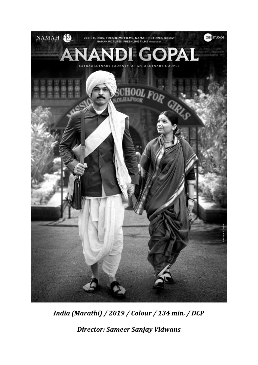 ANANDI GOPAL India (Marathi) / 2019 / Colour / 134 Min