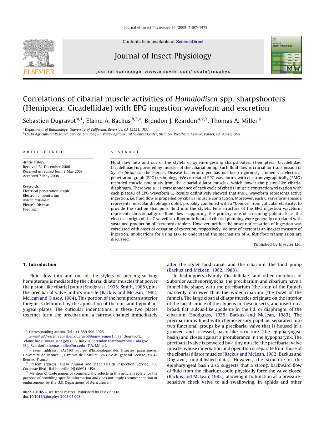 Dugravot. 2008. Correlations of Cibarial Muscle.Pdf