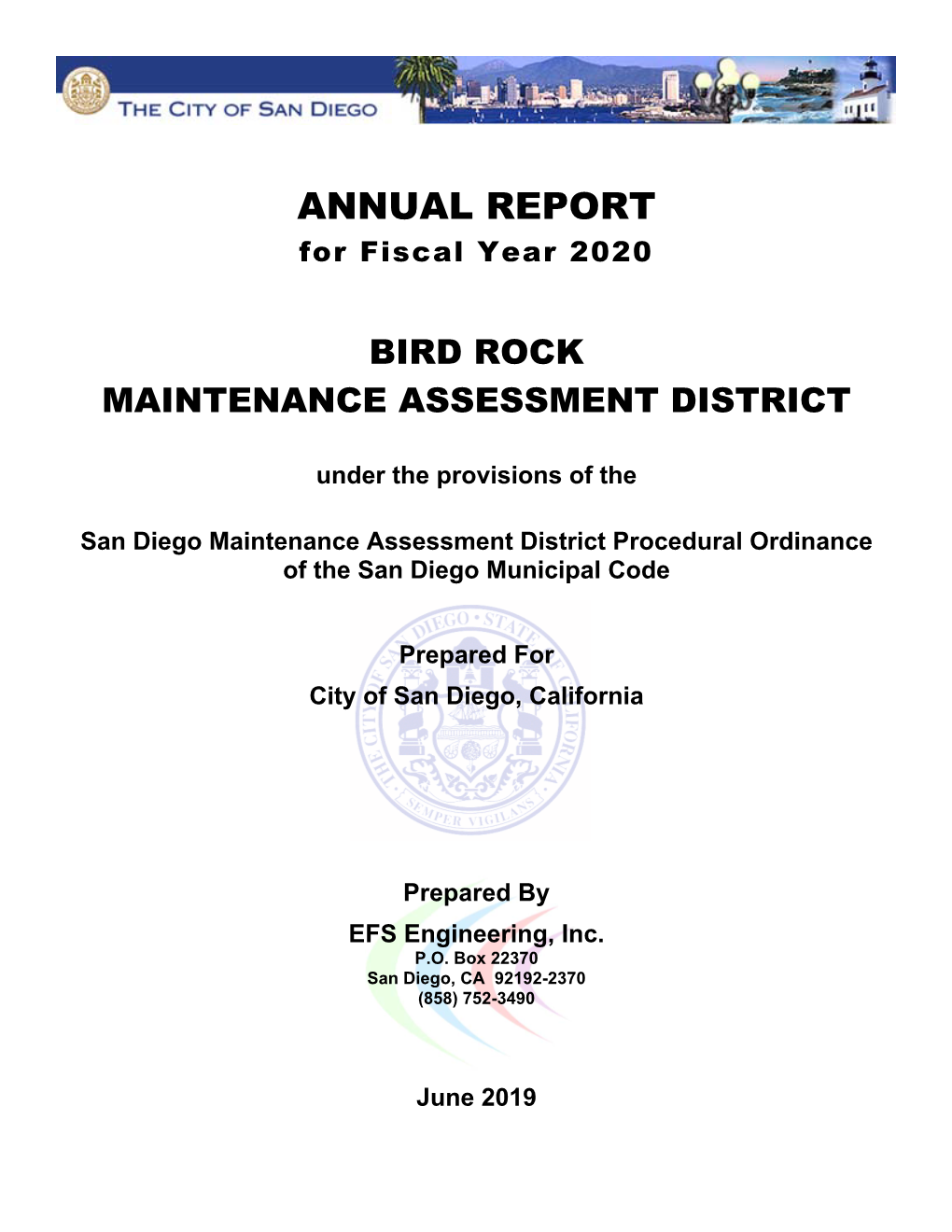 ANNUAL REPORT for Fiscal Year 2020