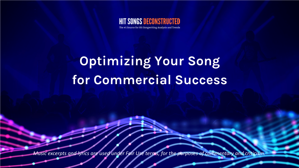 Optimizing Your Song for Commercial Success