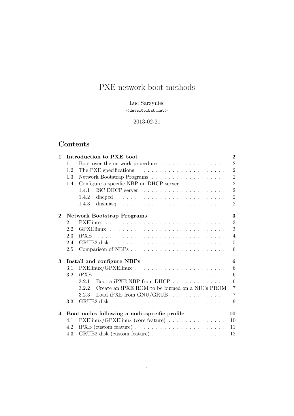 PXE Network Boot Methods