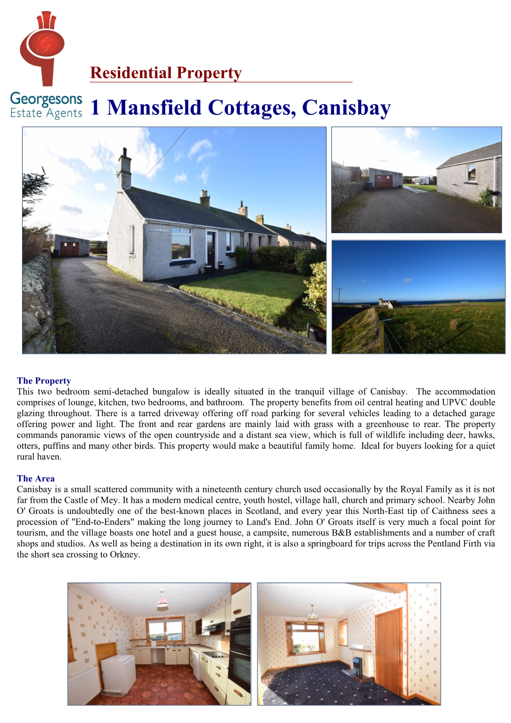 Residential Property 1 Mansfield Cottages, Canisbay