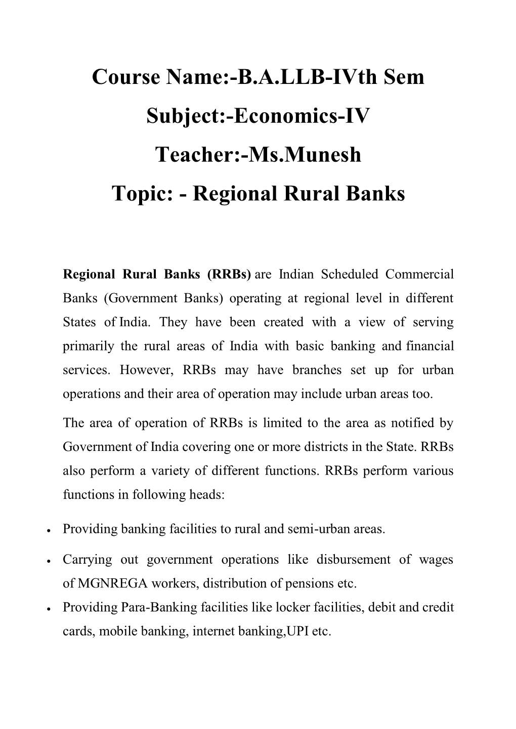 Regional Rural Banks