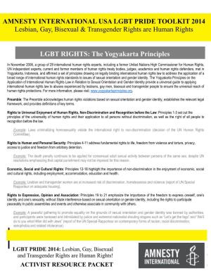 The Yogyakarta Principle LGBT RIGHTS
