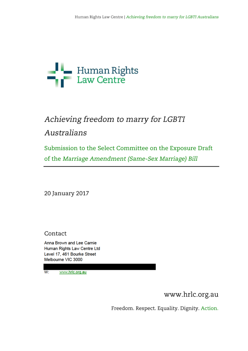 (Same-Sex Marriage) Bill Submission 77