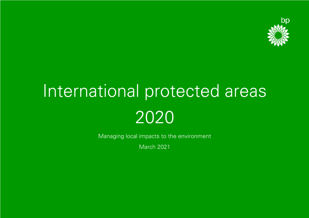 International Protected Areas 2020