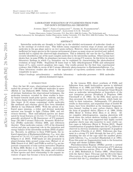 LABORATORY FORMATION of FULLERENES from PAHS: TOP-DOWN INTERSTELLAR CHEMISTRY Junfeng Zhen1,2, Pablo Castellanos1,2, Daniel M