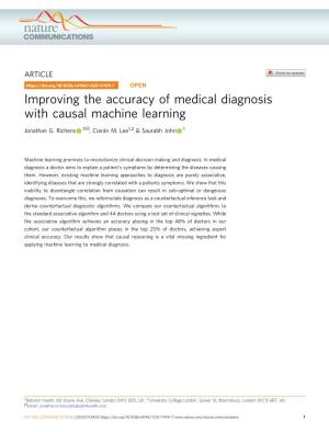 Improving the Accuracy of Medical Diagnosis with Causal Machine Learning ✉ Jonathan G