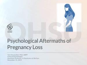 Psychological Aftermaths of Pregnancy Loss